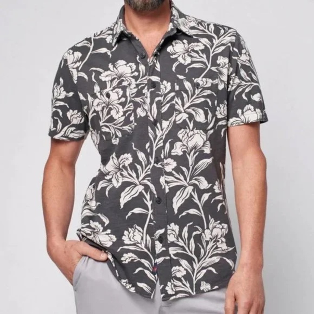 Faherty Seasons Cotton Knit Solid Regular Fit But… - image 1